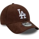 new-era-curved-brim-9forty-entry-cord-los-angeles-dodgers-mlb-brown-snapback-cap