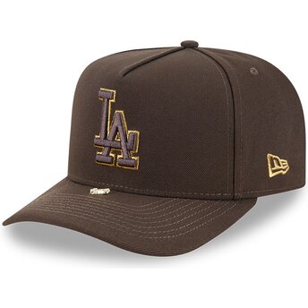 New Era Curved Brim 9FIFTY A Frame Precurved Visor Pin Los Angeles Dodgers MLB Brown Snapback Cap