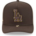 new-era-curved-brim-9fifty-a-frame-precurved-visor-pin-los-angeles-dodgers-mlb-brown-snapback-cap