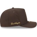 new-era-curved-brim-9fifty-a-frame-precurved-visor-pin-los-angeles-dodgers-mlb-brown-snapback-cap
