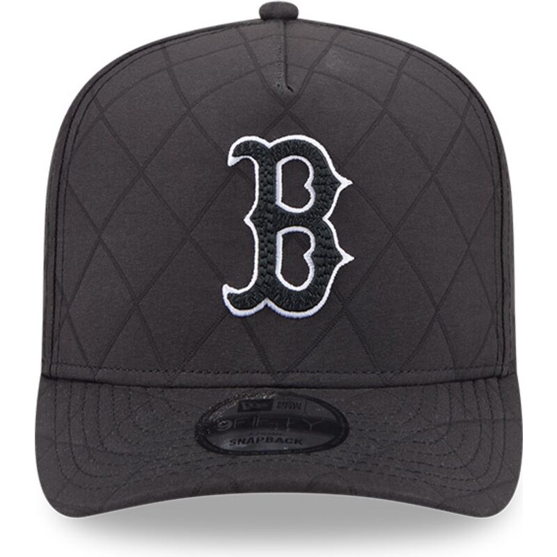 new-era-curved-brim-black-logo-9fifty-a-frame-precurved-checkered-boston-red-sox-mlb-black-snapback-cap