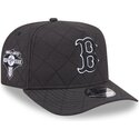 new-era-curved-brim-black-logo-9fifty-a-frame-precurved-checkered-boston-red-sox-mlb-black-snapback-cap