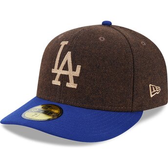 New Era Curved Brim 59FIFTY Precurved Los Angeles Dodgers MLB Brown and Blue Fitted Cap