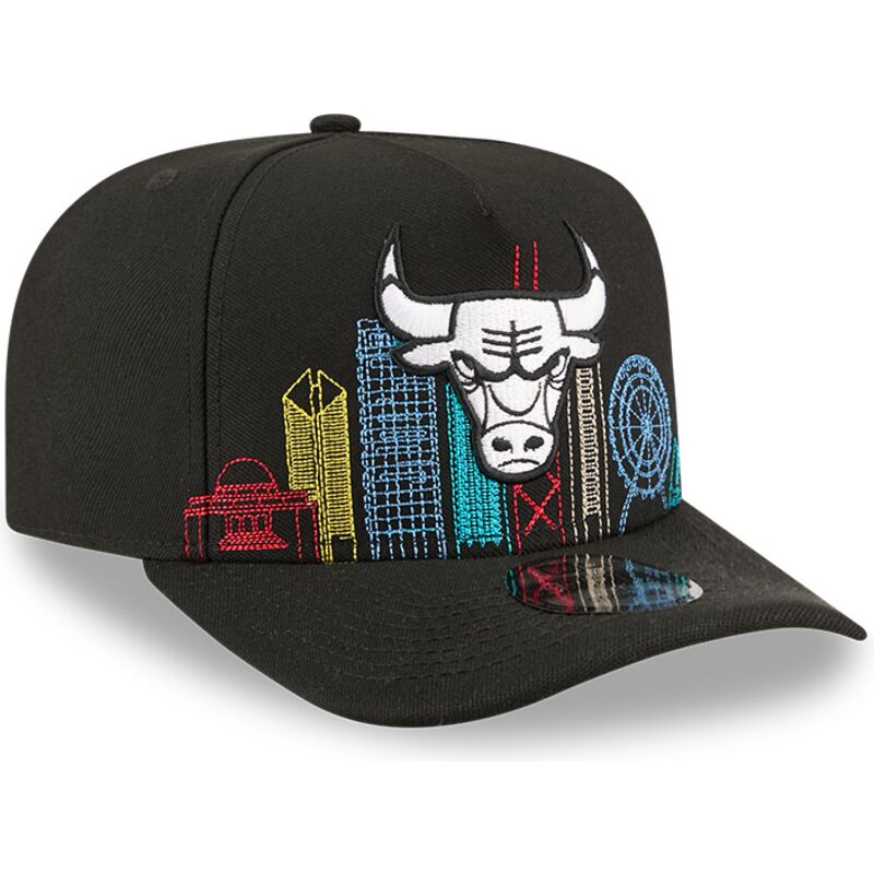 new-era-curved-brim-9fifty-a-frame-precurved-skyline-chicago-bulls-nba-black-snapback-cap