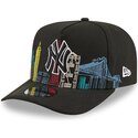 new-era-curved-brim-9fifty-a-frame-precurved-skyline-new-york-yankees-mlb-black-snapback-cap