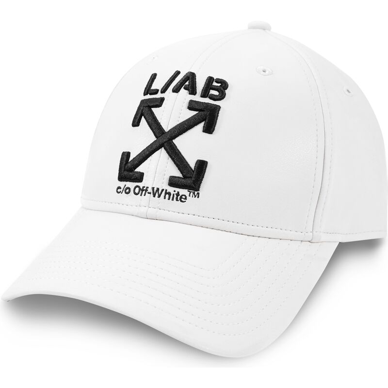 l-ab-c-o-off-white-curved-brim-clamp-arrows-pu-leather-white-adjustable-cap