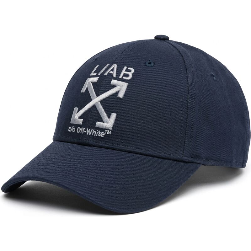 l-ab-c-o-off-white-curved-brim-clamp-arrows-twill-navy-blue-adjustable-cap l-ab-c-o-off-white-curved-brim-clamp-arrows-twill-navy-blue-adjustable-cap