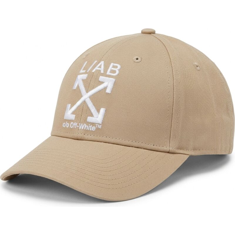l-ab-c-o-off-white-curved-brim-clamp-arrows-twill-beige-adjustable-cap
