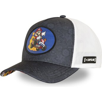 Capslab Mario SMK4 MAR Super Mario Bros. Navy Blue and White Trucker Hat