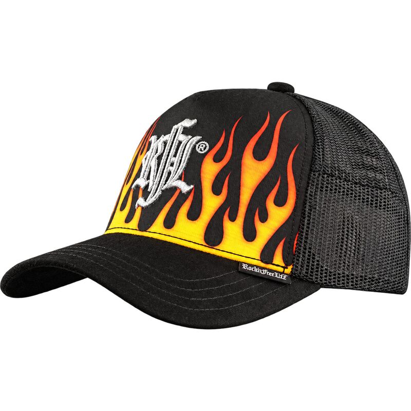 rocknfreelife-n216-burning-black-trucker-hat rocknfreelife-n216-burning-black-trucker-hat