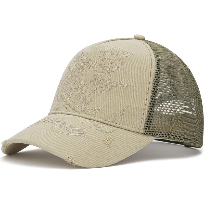 ed-hardy-outline-dragon-khaki-trucker-hat
