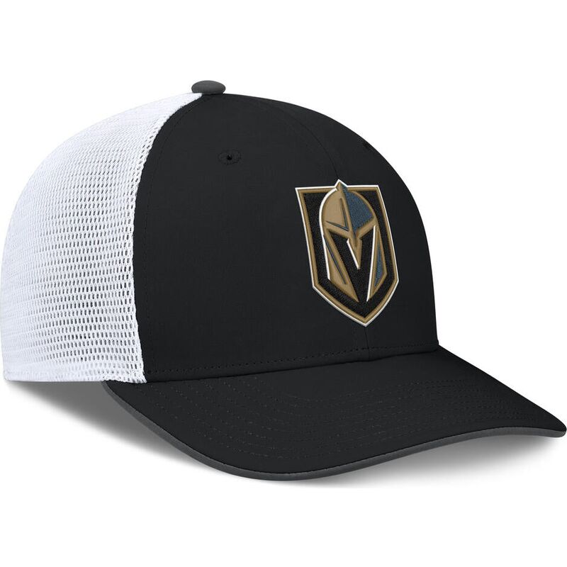 fanatics-structured-mid-crown-vegas-golden-knights-nhl-black-and-white-trucker-hat