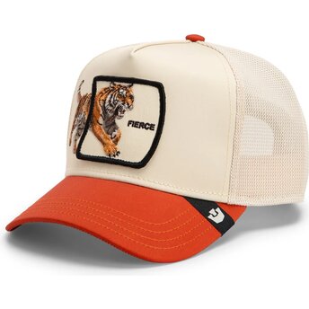 Goorin Bros. Tiger Fierce Migration The Farm Beige and Brown Trucker Hat