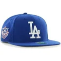 47-brand-flat-brim-side-logo-mlb-los-angeles-dodgers-smooth-blue-snapback-cap