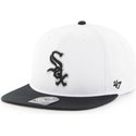47-brand-flat-brim-side-logo-mlb-chicago-white-sox-smooth-white-snapback-cap