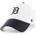 47-brand-curved-brim-mlb-detroit-tigers-white-cap-with-navy-blue-visor